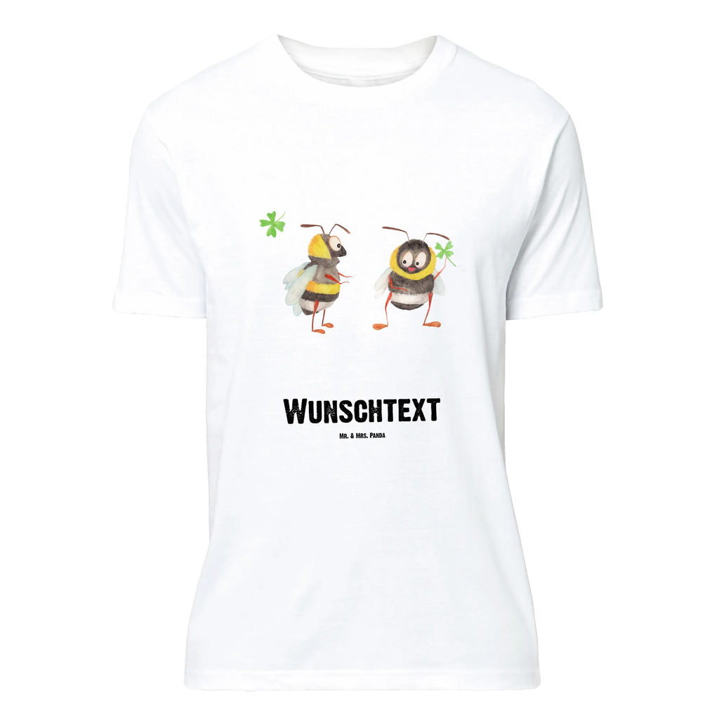 Personalisiertes T-Shirt Hummeln mit Kleeblatt T-Shirt Personalisiert, T-Shirt mit Namen, T-Shirt mit Aufruck, Männer, Frauen, Wunschtext, Bedrucken, Tiermotive, Gute Laune, lustige Sprüche, Tiere, Hummel, Biene, Spruch positiv, Biene Deko, Spruch schön, glücklich sein, glücklich werden, Spruch fröhlich