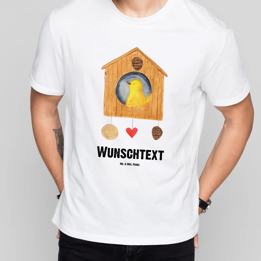 Personalisiertes T-Shirt Vogelhaus T-Shirt Personalisiert, T-Shirt mit Namen, T-Shirt mit Aufruck, Männer, Frauen, Wunschtext, Bedrucken, Tiermotive, Gute Laune, lustige Sprüche, Tiere, Vogel, Vögel, Vogelhaus, Vogelhäuschen, Home sweet home, Zuhause, Nest, Eigenheim, Familie, Wohnung, Haus, unser Haus, Lieblingsort, Castle