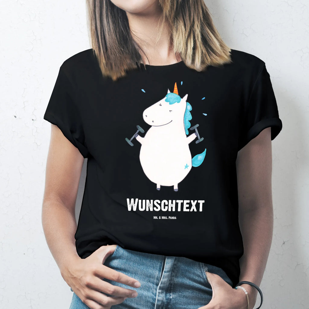 Personalisiertes T-Shirt Einhorn Fitness T-Shirt Personalisiert, T-Shirt mit Namen, T-Shirt mit Aufruck, Männer, Frauen, Wunschtext, Bedrucken, Einhorn, Einhörner, Einhorn Deko, Unicorn, Gym, Fitness, Fitnessstudio, Diät, Abnehmen, Sport, Pumpen, Geräte, Sixpack