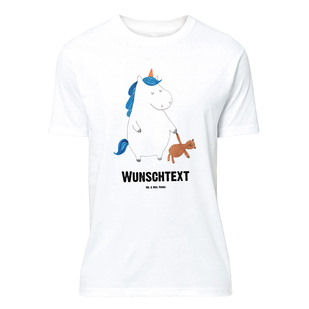 Personalisiertes T-Shirt Einhorn Teddy T-Shirt Personalisiert, T-Shirt mit Namen, T-Shirt mit Aufruck, Männer, Frauen, Wunschtext, Bedrucken, Einhorn, Einhörner, Einhorn Deko, Pegasus, Unicorn, schlafen, gute Nacht, Single, Bett, Träumen, Freundin, Singleleben