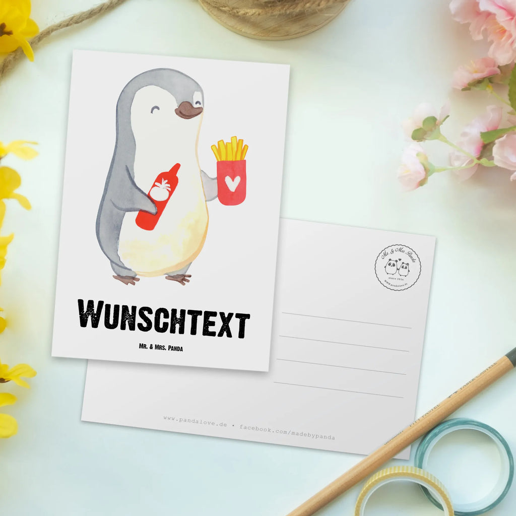 Personalisierte Postkarte Imbissbesitzer mit Herz Postkarte mit Namen, Postkarte bedrucken, Postkarte mit Wunschtext, Postkarte personalisierbar, Geschenkkarte mit Namen, Grußkarte mit Namen, Karte mit Namen, Einladung mit Namen, Ansichtskarte mit Namen, Geschenkkarte mit Wunschtext, Grußkarte mit Wunschtext, Karte mit Wunschtext, Einladung mit Wunschtext, Ansichtskarte mit Wunschtext, Beruf, Ausbildung, Jubiläum, Abschied, Rente, Kollege, Kollegin, Geschenk, Schenken, Arbeitskollege, Mitarbeiter, Firma, Danke, Dankeschön, Imbissbesitzer, Imbissverkäufer, Pommesverkäufer, Pommesliebe