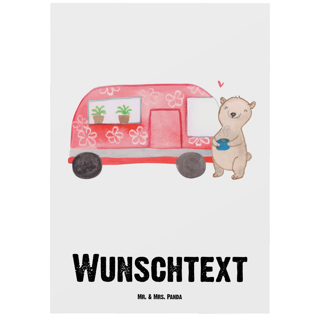 Personalisierte Postkarte Bär Camper Postkarte mit Namen, Postkarte bedrucken, Postkarte mit Wunschtext, Postkarte personalisierbar, Geschenkkarte mit Namen, Grußkarte mit Namen, Karte mit Namen, Einladung mit Namen, Ansichtskarte mit Namen, Geschenkkarte mit Wunschtext, Grußkarte mit Wunschtext, Karte mit Wunschtext, Einladung mit Wunschtext, Ansichtskarte mit Wunschtext, Geschenk, Sport, Sportart, Hobby, Schenken, Danke, Dankeschön, Auszeichnung, Gewinn, Sportler, Camper, Campen, Zelten, Campingplatz, Wohnmobil, Roadtrip, Urlaub