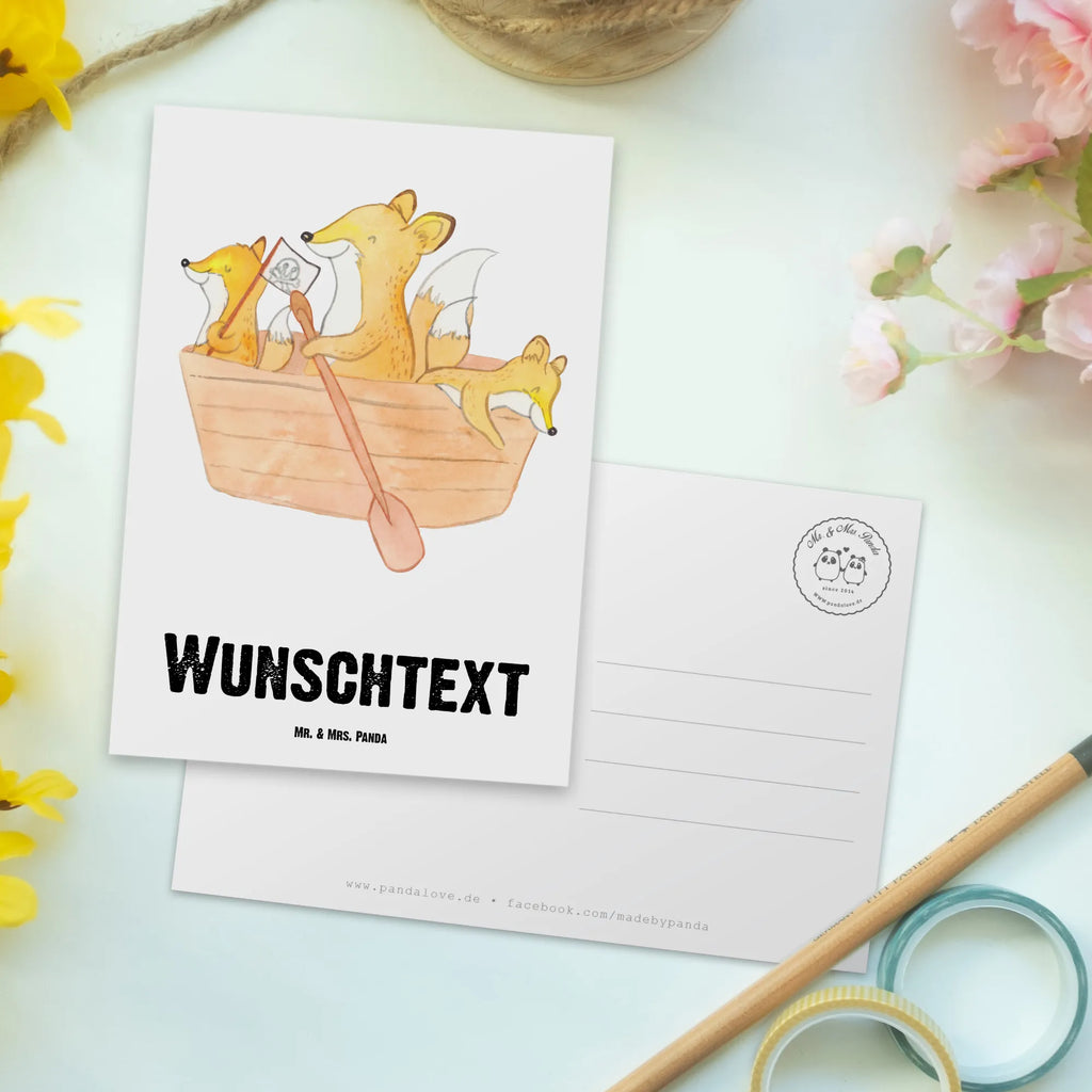 Personalisierte Postkarte Fuchs Kanufahren Postkarte mit Namen, Postkarte bedrucken, Postkarte mit Wunschtext, Postkarte personalisierbar, Geschenkkarte mit Namen, Grußkarte mit Namen, Karte mit Namen, Einladung mit Namen, Ansichtskarte mit Namen, Geschenkkarte mit Wunschtext, Grußkarte mit Wunschtext, Karte mit Wunschtext, Einladung mit Wunschtext, Ansichtskarte mit Wunschtext, Geschenk, Sport, Sportart, Hobby, Schenken, Danke, Dankeschön, Auszeichnung, Gewinn, Sportler, Kanu fahren, Kanu Schule, Kanuverleih, Kanutour, Paddeltour