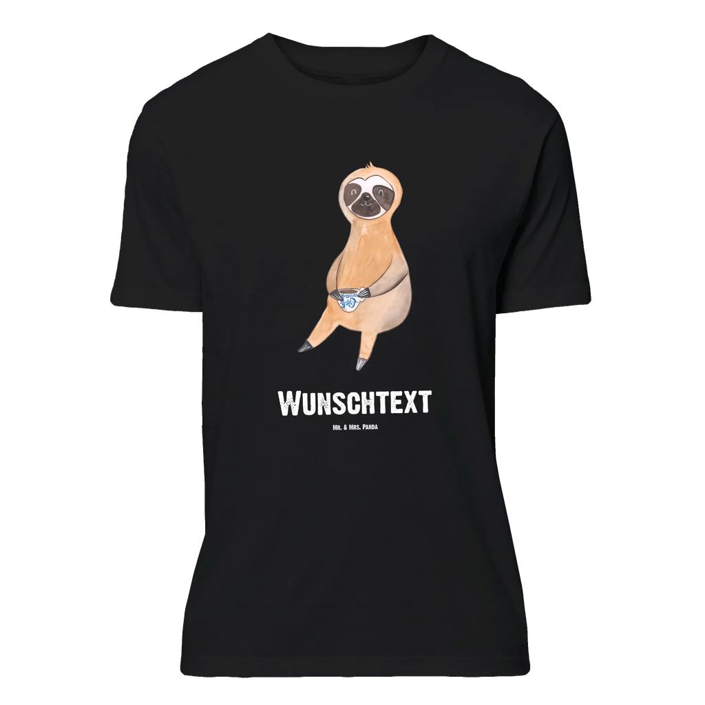 Personalisiertes T-Shirt Faultier Kaffee T-Shirt Personalisiert, T-Shirt mit Namen, T-Shirt mit Aufruck, Männer, Frauen, Wunschtext, Bedrucken, Faultier, Faultier Geschenk, Faultier Deko, Faultiere, faul, Lieblingstier, Kaffee, erster Kaffee, Morgenmuffel, Frühaufsteher, Kaffeetasse, Genießer, Coffee, Kaffeegetränk