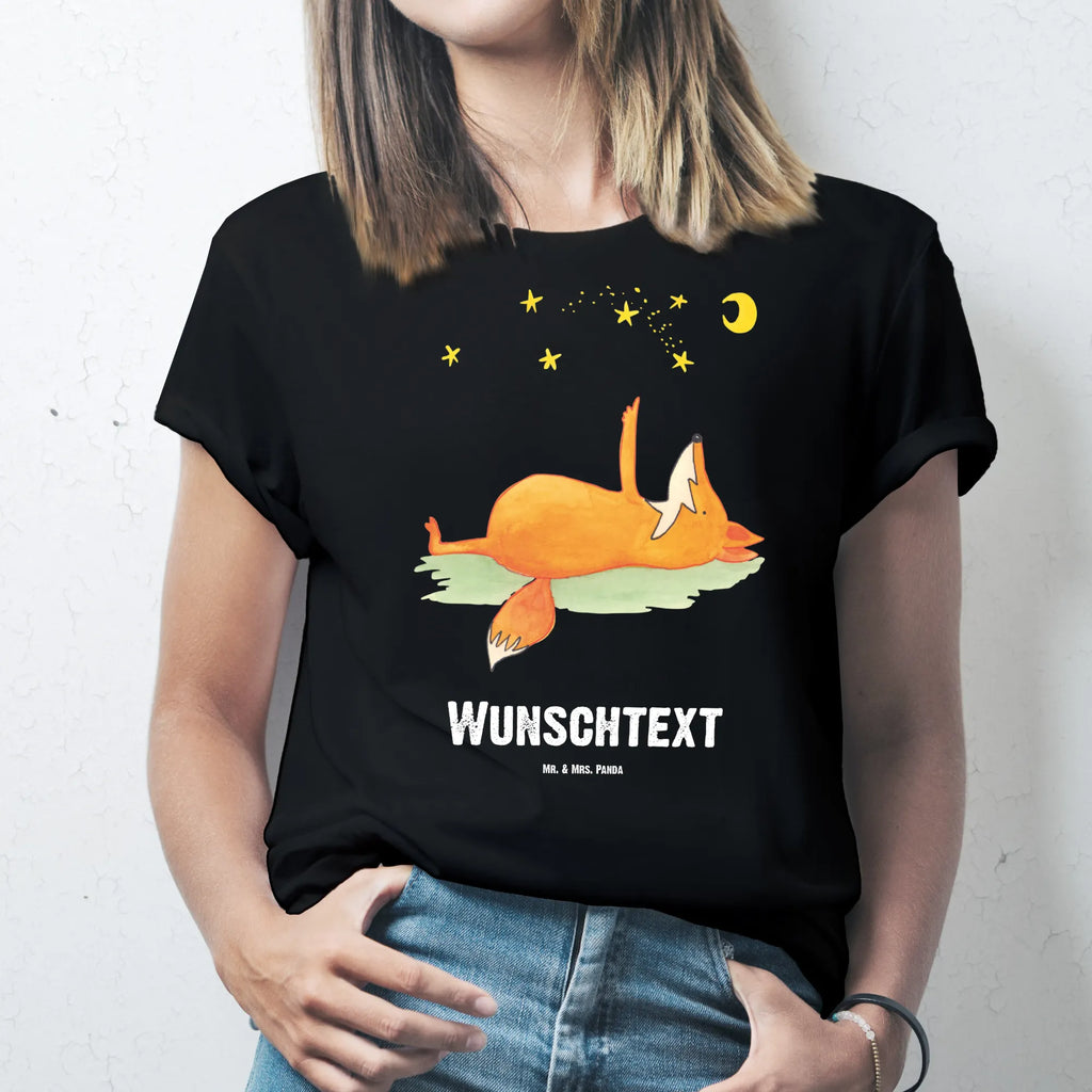 Personalisiertes T-Shirt Fuchs Sterne T-Shirt Personalisiert, T-Shirt mit Namen, T-Shirt mit Aufruck, Männer, Frauen, Wunschtext, Bedrucken, Fuchs, Füchse, tröstende Worte, Spruch positiv, Spruch schön, Romantik, Always Look on the Bright Side of Life