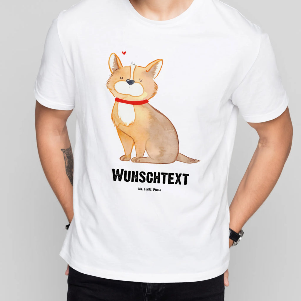 Personalisiertes T-Shirt Hundeglück T-Shirt Personalisiert, T-Shirt mit Namen, T-Shirt mit Aufruck, Männer, Frauen, Wunschtext, Bedrucken, Hund, Hundemotiv, Haustier, Hunderasse, Tierliebhaber, Hundebesitzer, Sprüche, Corgie, Hundeliebe, Spruch, Hundemama, Liebe