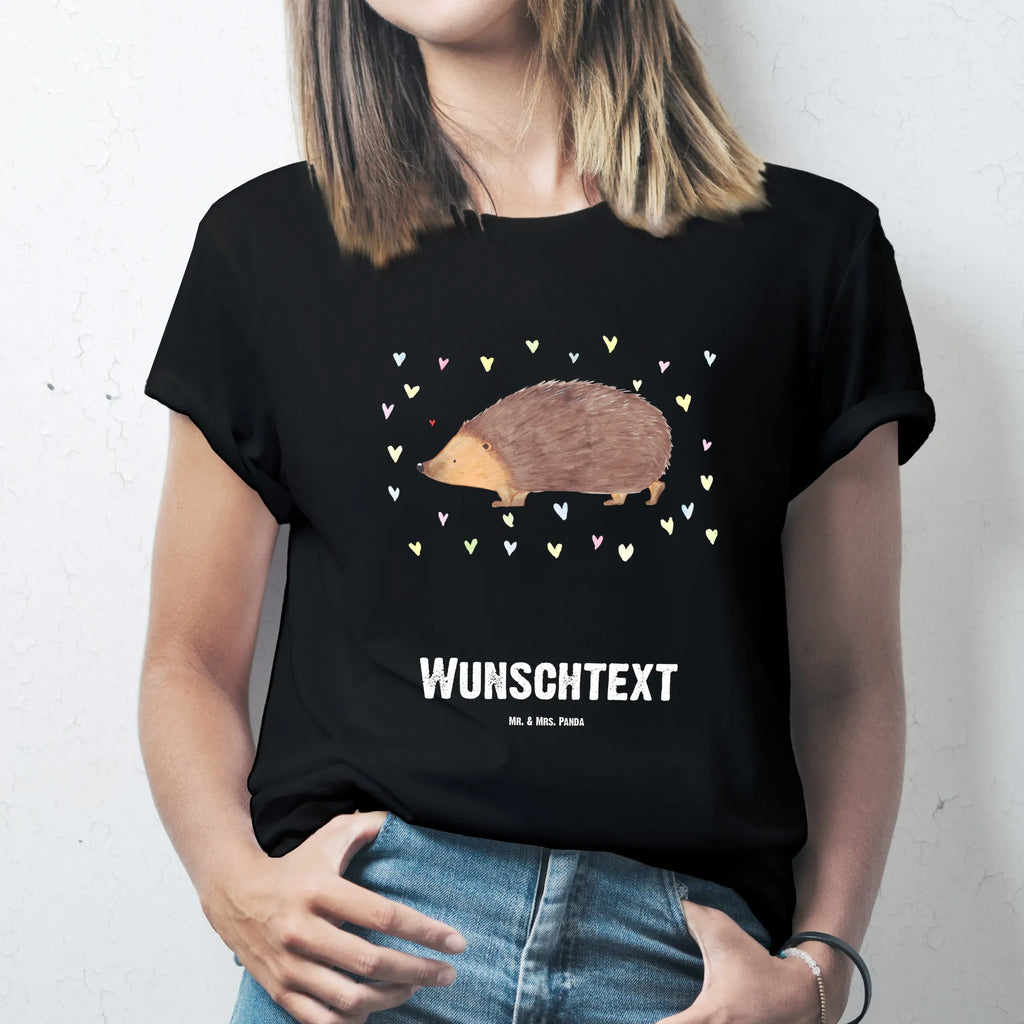 Personalisiertes T-Shirt Igel Herzen T-Shirt Personalisiert, T-Shirt mit Namen, T-Shirt mit Aufruck, Männer, Frauen, Wunschtext, Bedrucken, Tiermotive, Gute Laune, lustige Sprüche, Tiere, Liebe, Herz, Herzen, Igel, Vertrauen, Kuss, Leben