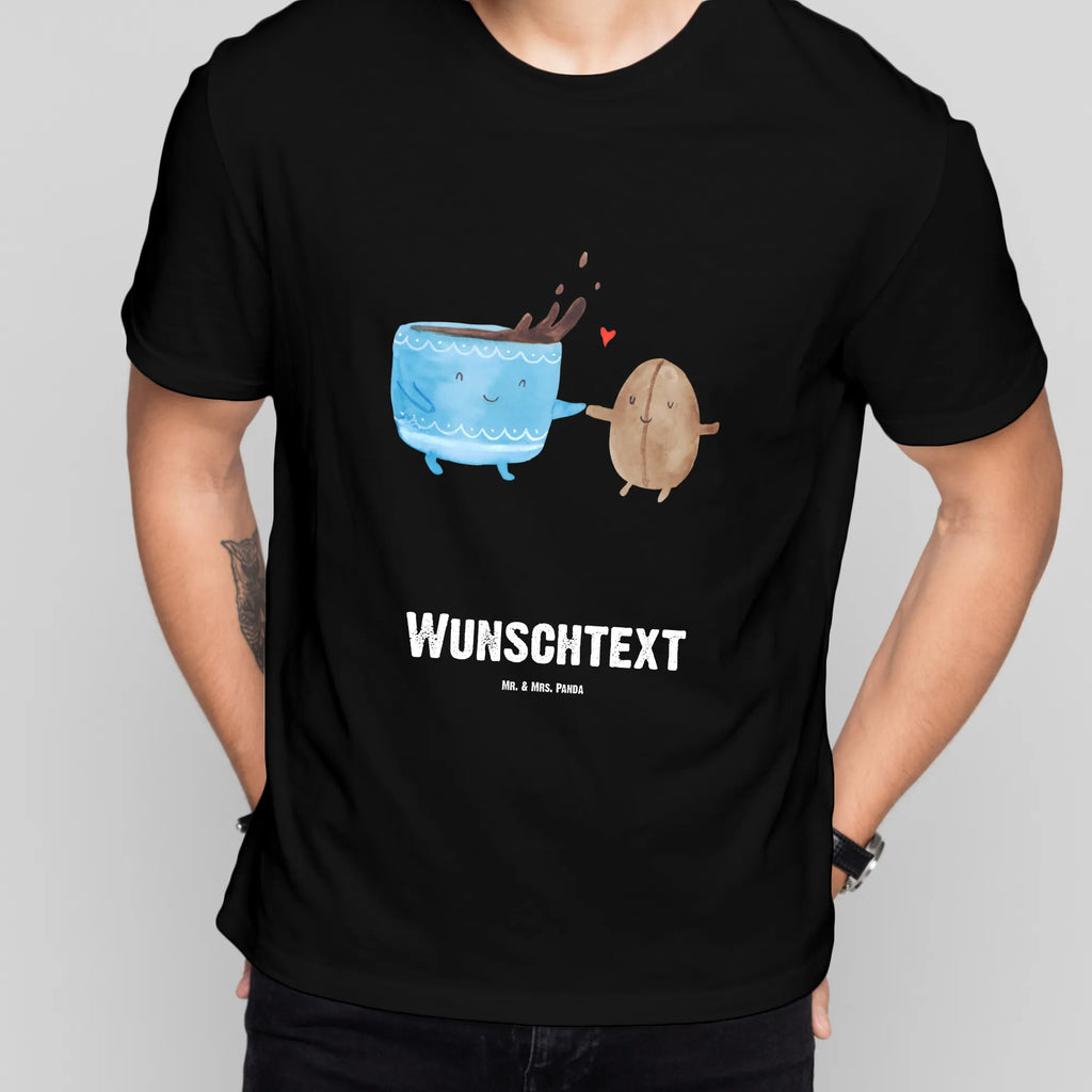 Personalisiertes T-Shirt Kaffee Bohne T-Shirt Personalisiert, T-Shirt mit Namen, T-Shirt mit Aufruck, Männer, Frauen, Wunschtext, Bedrucken, Tiermotive, Gute Laune, lustige Sprüche, Tiere, Kaffee, Kaffeebohne, Genuss, Zufriedenheit, Glück