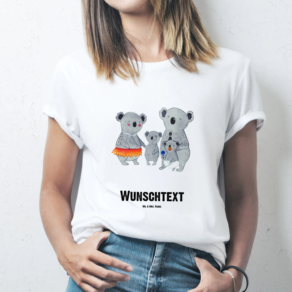 Personalisiertes T-Shirt Koala Familie T-Shirt Personalisiert, T-Shirt mit Namen, T-Shirt mit Aufruck, Männer, Frauen, Familie, Vatertag, Muttertag, Bruder, Schwester, Mama, Papa, Oma, Opa, Koala, Koalas, Family, Kinder, Geschwister, Familienleben