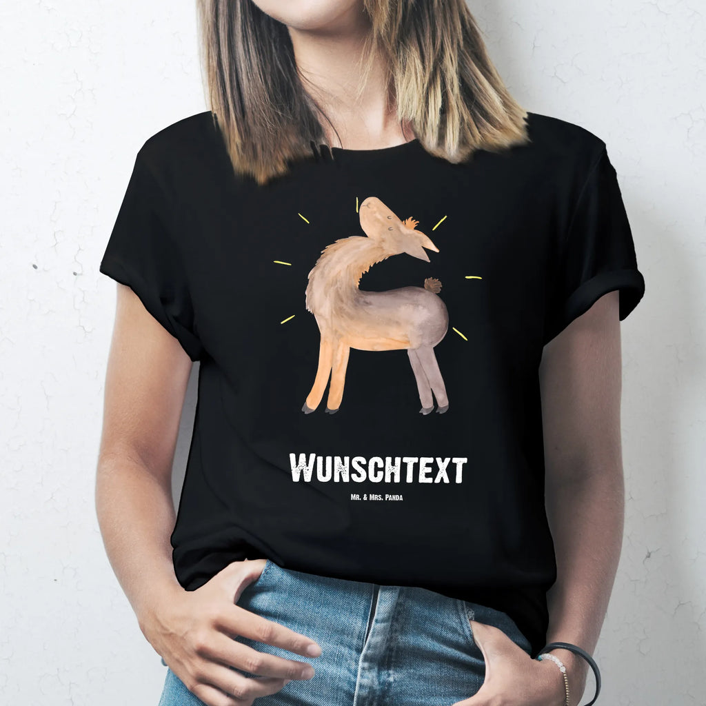 Personalisiertes T-Shirt Lama stolz T-Shirt Personalisiert, T-Shirt mit Namen, T-Shirt mit Aufruck, Männer, Frauen, Wunschtext, Bedrucken, Lama, Alpaka, Lamas, Außenseiter, Anders, Neustart, stolz, Hippie, Freundin, Freundinnen, beste Freundin, Kumpel, Familie, Family