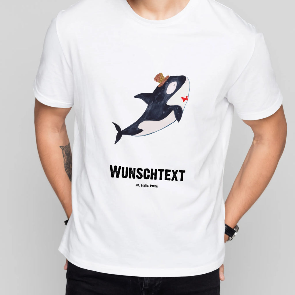 Personalisiertes T-Shirt Orca Zylinder T-Shirt Personalisiert, T-Shirt mit Namen, T-Shirt mit Aufruck, Männer, Frauen, Wunschtext, Bedrucken, Meerestiere, Meer, Urlaub, Narwal, Glitter, Konfetti, Glitzer, Geburtstag, Feier, Fete, Fest, Glückwunsch, Orca