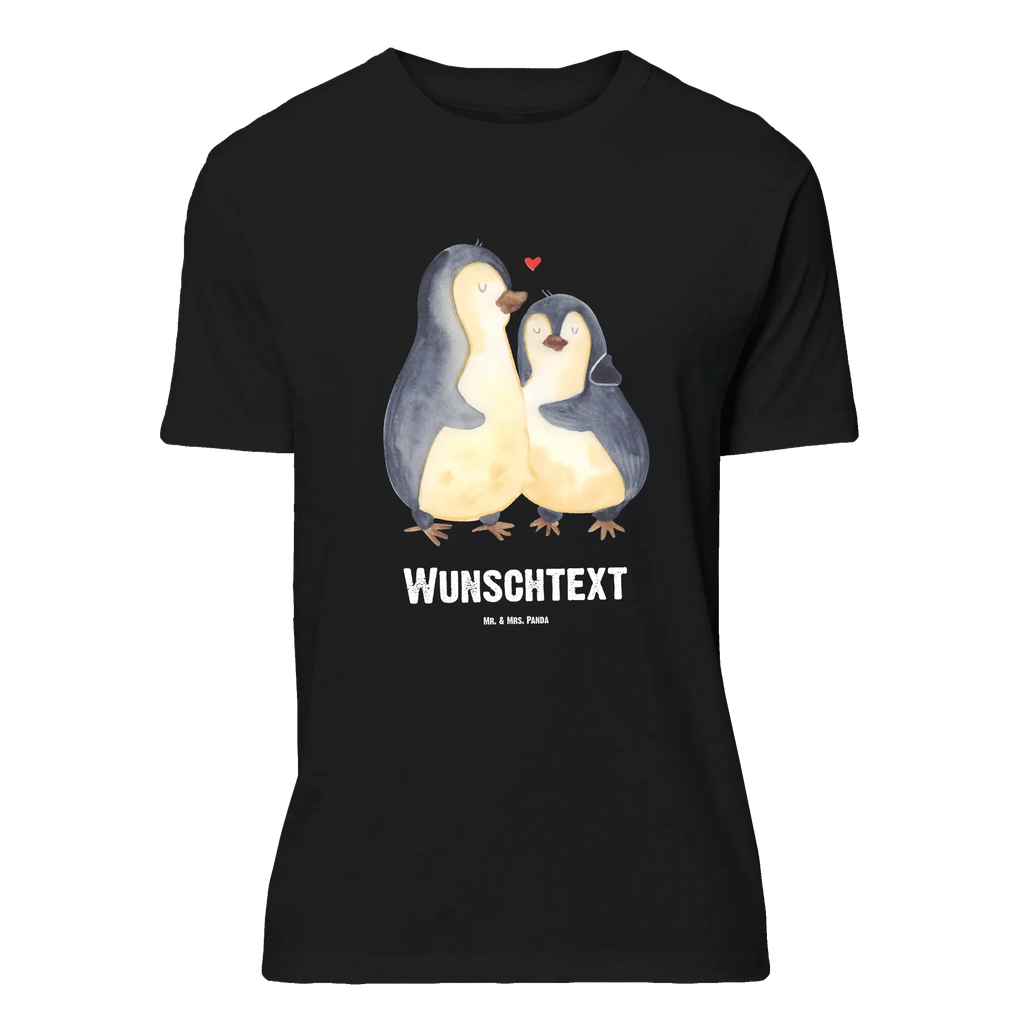 Personalisiertes T-Shirt Pinguin umarmend T-Shirt Personalisiert, T-Shirt mit Namen, T-Shirt mit Aufruck, Männer, Frauen, Wunschtext, Bedrucken, Pinguin, Liebe, Liebespaar, Liebesbeweis, Liebesgeschenk, Verlobung, Jahrestag, Hochzeitstag, Hochzeit, Hochzeitsgeschenk