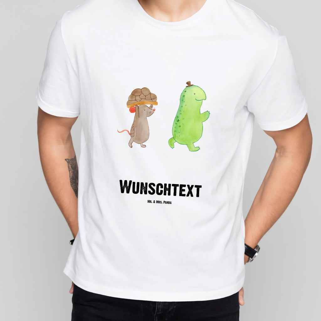 Personalisiertes T-Shirt Schildkröte & Maus T-Shirt Personalisiert, T-Shirt mit Namen, T-Shirt mit Aufruck, Männer, Frauen, Wunschtext, Bedrucken, Schildkröte, Maus, Freunde, Freundinnen, beste Freunde, beste Freundinnen