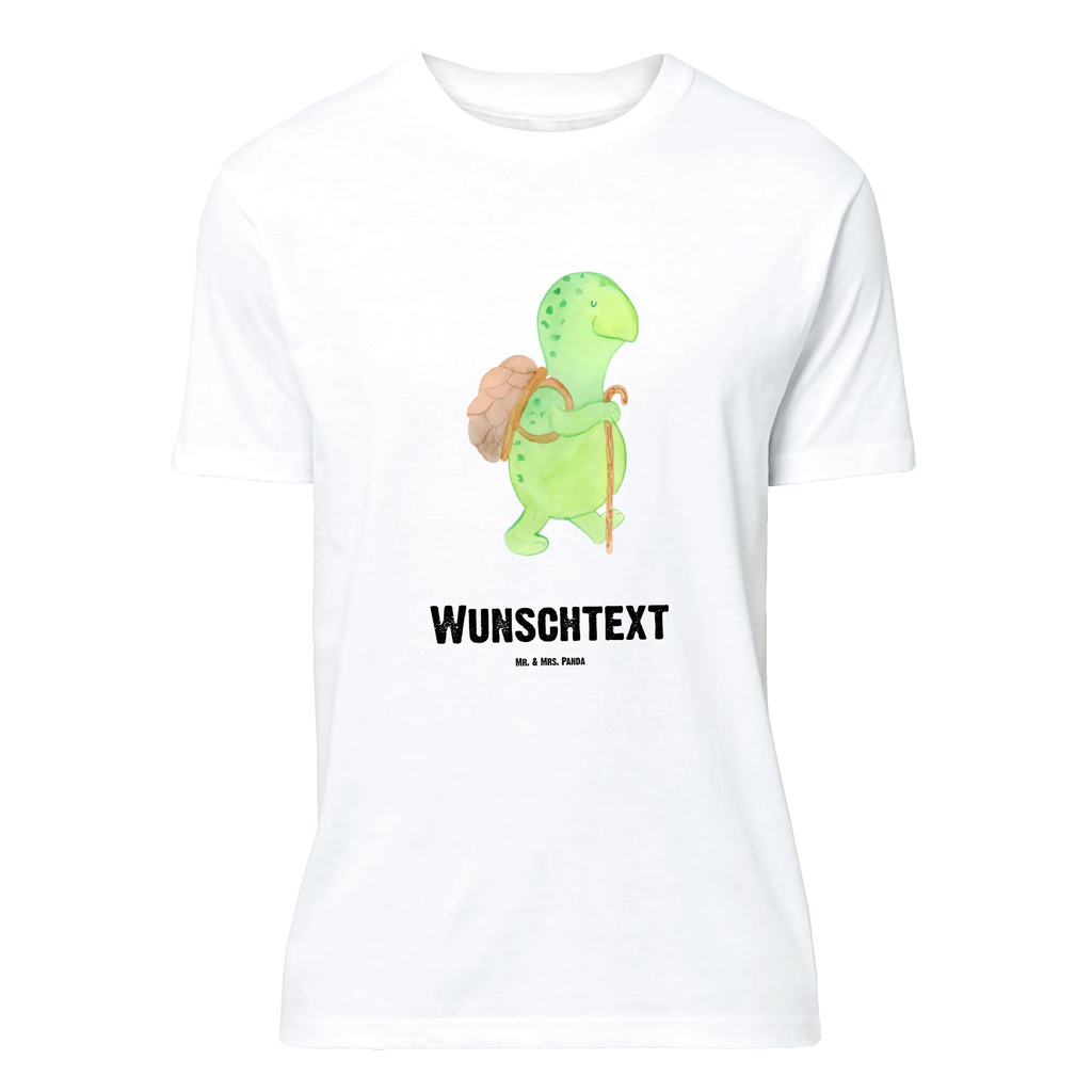 Personalisiertes T-Shirt Schildkröte Wanderer T-Shirt Personalisiert, T-Shirt mit Namen, T-Shirt mit Aufruck, Männer, Frauen, Wunschtext, Bedrucken, Schildkröte, Schildkröten, Motivation, Motivationsspruch, Motivationssprüche, Neuanfang