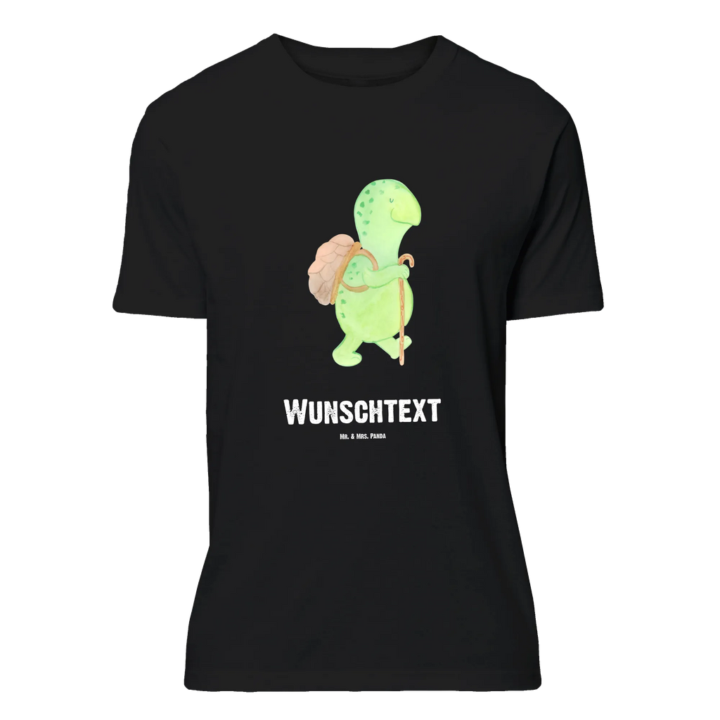 Personalisiertes T-Shirt Schildkröte Wanderer T-Shirt Personalisiert, T-Shirt mit Namen, T-Shirt mit Aufruck, Männer, Frauen, Wunschtext, Bedrucken, Schildkröte, Schildkröten, Motivation, Motivationsspruch, Motivationssprüche, Neuanfang