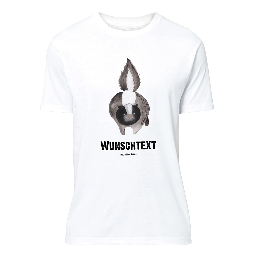 Personalisiertes T-Shirt Stinktier Angriff T-Shirt Personalisiert, T-Shirt mit Namen, T-Shirt mit Aufruck, Männer, Frauen, Wunschtext, Bedrucken, Stinktier, Skunk, Wildtier, Raubtier, Stinker, Stinki, wütend, Drohung