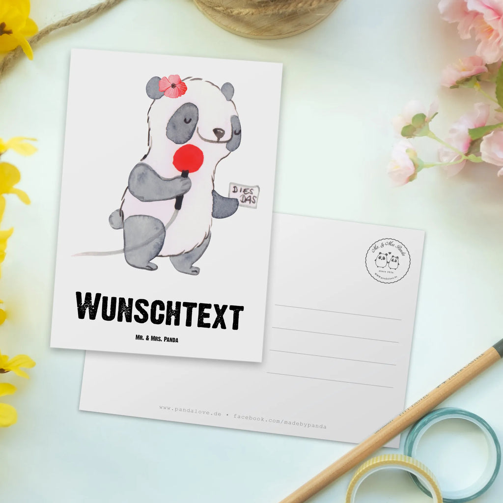 Personalisierte Postkarte Sportreporterin Herz Postkarte mit Namen, Postkarte bedrucken, Postkarte mit Wunschtext, Postkarte personalisierbar, Geschenkkarte mit Namen, Grußkarte mit Namen, Karte mit Namen, Einladung mit Namen, Ansichtskarte mit Namen, Geschenkkarte mit Wunschtext, Grußkarte mit Wunschtext, Karte mit Wunschtext, Einladung mit Wunschtext, Ansichtskarte mit Wunschtext, Beruf, Ausbildung, Jubiläum, Abschied, Rente, Kollege, Kollegin, Geschenk, Schenken, Arbeitskollege, Mitarbeiter, Firma, Danke, Dankeschön