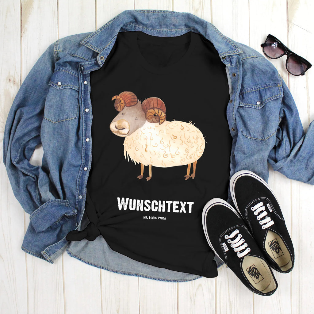 Personalisiertes T-Shirt Sternzeichen Widder T-Shirt Personalisiert, T-Shirt mit Namen, T-Shirt mit Aufruck, Männer, Frauen, Wunschtext, Bedrucken, Tierkreiszeichen, Sternzeichen, Horoskop, Astrologie, Aszendent, Widder Geschenk, Widder Sternzeichen, Geschenk März, Geschenk April, Geburtstag März, Geburtstag April, Bock, Schafbock