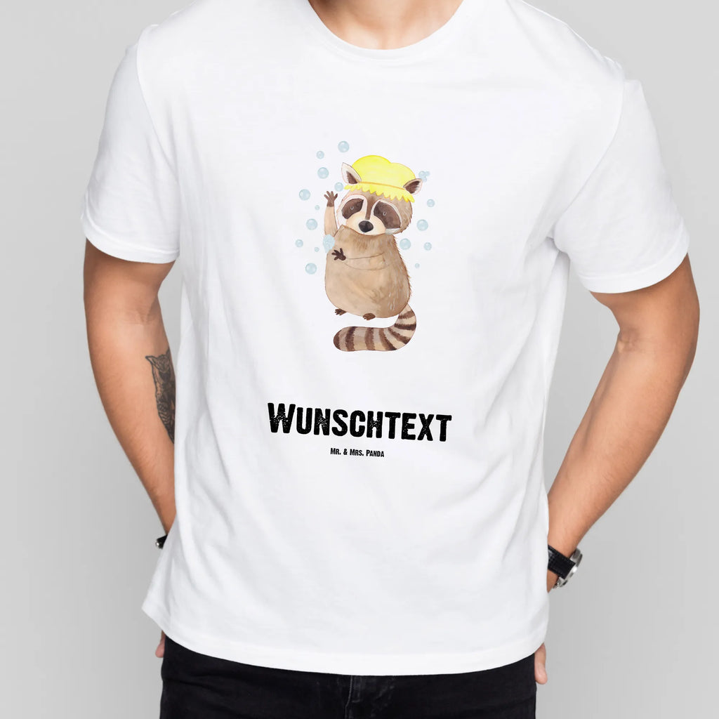 Personalisiertes T-Shirt Waschbär T-Shirt Personalisiert, T-Shirt mit Namen, T-Shirt mit Aufruck, Männer, Frauen, Wunschtext, Bedrucken, Tiermotive, Gute Laune, lustige Sprüche, Tiere, Waschbär, Tagträumen, Plan, Fröhlich, waschen, Seifenblasen