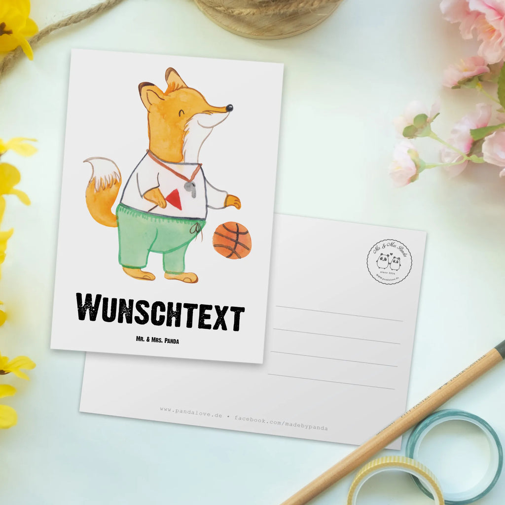 Personalisierte Postkarte Basketballtrainer mit Herz Postkarte mit Namen, Postkarte bedrucken, Postkarte mit Wunschtext, Postkarte personalisierbar, Geschenkkarte mit Namen, Grußkarte mit Namen, Karte mit Namen, Einladung mit Namen, Ansichtskarte mit Namen, Geschenkkarte mit Wunschtext, Grußkarte mit Wunschtext, Karte mit Wunschtext, Einladung mit Wunschtext, Ansichtskarte mit Wunschtext, Beruf, Ausbildung, Jubiläum, Abschied, Rente, Kollege, Kollegin, Geschenk, Schenken, Arbeitskollege, Mitarbeiter, Firma, Danke, Dankeschön, Basketballtrainer, Basketball, Sport, Ballsport, Basketballcoach, Basketballer, Verein