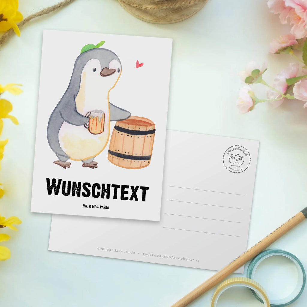 Personalisierte Postkarte Bierbrauer mit Herz Postkarte mit Namen, Postkarte bedrucken, Postkarte mit Wunschtext, Postkarte personalisierbar, Geschenkkarte mit Namen, Grußkarte mit Namen, Karte mit Namen, Einladung mit Namen, Ansichtskarte mit Namen, Geschenkkarte mit Wunschtext, Grußkarte mit Wunschtext, Karte mit Wunschtext, Einladung mit Wunschtext, Ansichtskarte mit Wunschtext, Beruf, Ausbildung, Jubiläum, Abschied, Rente, Kollege, Kollegin, Geschenk, Schenken, Arbeitskollege, Mitarbeiter, Firma, Danke, Dankeschön, Bierbrauer, Biertrinker, Bierkenner, Biergeschenk, Hobbybrauen, Heimbrauen, Selbstbrauen, Bierliebe, Bierfass