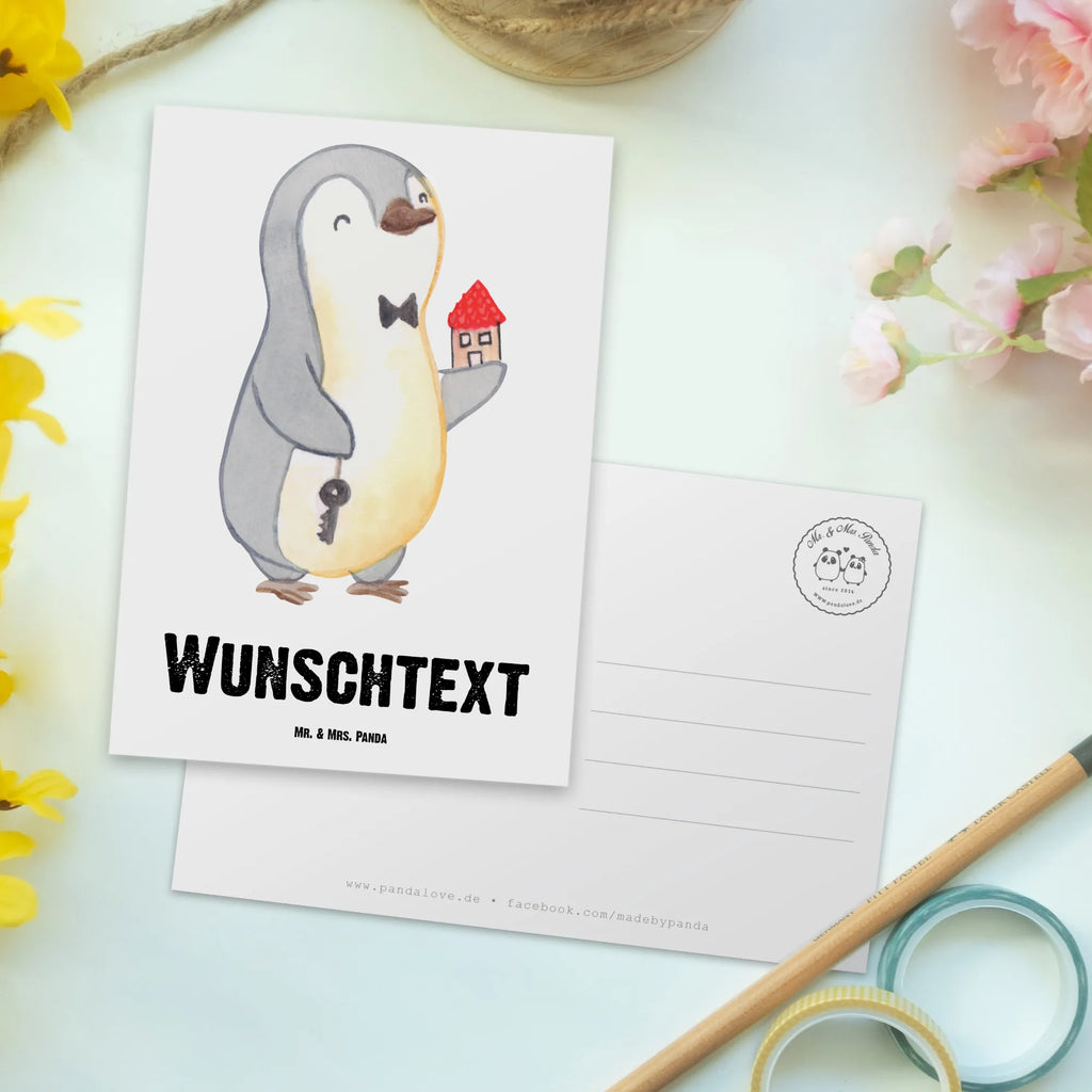 Personalisierte Postkarte Immobilienmakler mit Herz Postkarte mit Namen, Postkarte bedrucken, Postkarte mit Wunschtext, Postkarte personalisierbar, Geschenkkarte mit Namen, Grußkarte mit Namen, Karte mit Namen, Einladung mit Namen, Ansichtskarte mit Namen, Geschenkkarte mit Wunschtext, Grußkarte mit Wunschtext, Karte mit Wunschtext, Einladung mit Wunschtext, Ansichtskarte mit Wunschtext, Beruf, Ausbildung, Jubiläum, Abschied, Rente, Kollege, Kollegin, Geschenk, Schenken, Arbeitskollege, Mitarbeiter, Firma, Danke, Dankeschön, Immobilienmakler, Immobilienhändler, Immobilienkaufmann, Immobilienbüro