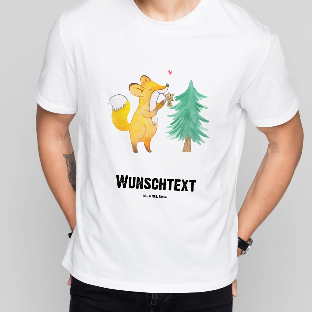 Personalisiertes T-Shirt Fuchs  Weihnachtsbaum T-Shirt Personalisiert, T-Shirt mit Namen, T-Shirt mit Aufruck, Männer, Frauen, Wunschtext, Bedrucken, Winter, Weihnachten, Weihnachtsdeko, Nikolaus, Advent, Heiligabend, Wintermotiv, Weihnachtsmann, Weihnachtstage, Fuchs, Schlittschuh, Weihnachtszeit, Weihnachtsdekoration