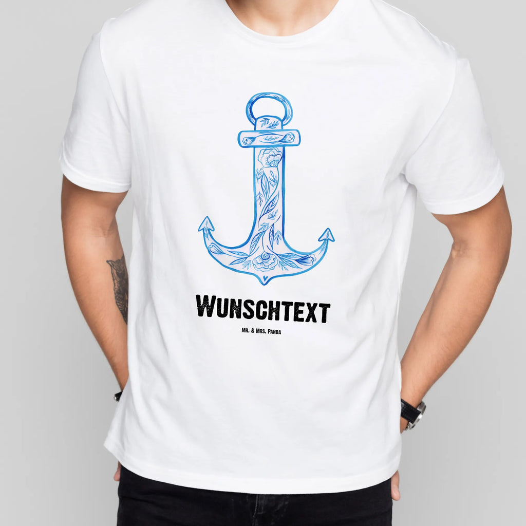 Personalisiertes T-Shirt Anker Blau T-Shirt Personalisiert, T-Shirt mit Namen, T-Shirt mit Aufruck, Männer, Frauen, Wunschtext, Bedrucken, Tiermotive, Gute Laune, lustige Sprüche, Tiere