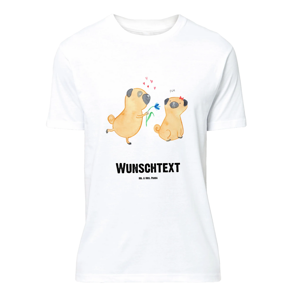 Personalisiertes T-Shirt Mops Verliebt T-Shirt Personalisiert, T-Shirt mit Namen, T-Shirt mit Aufruck, Männer, Frauen, Wunschtext, Bedrucken, Hund, Hundemotiv, Haustier, Hunderasse, Tierliebhaber, Hundebesitzer, Sprüche, Mops, Möpse, Hundeliebe, verliebt, Liebe, Liebesspruch. Verlobt, Geschenk Freund, Partner