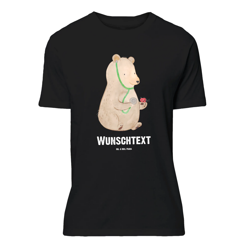 Personalisiertes T-Shirt Bär Arzt T-Shirt Personalisiert, T-Shirt mit Namen, T-Shirt mit Aufruck, Männer, Frauen, Wunschtext, Bedrucken, Bär, Teddy, Teddybär, Arzt, Ärztin, Doktor, Professor, Doktorin, Professorin