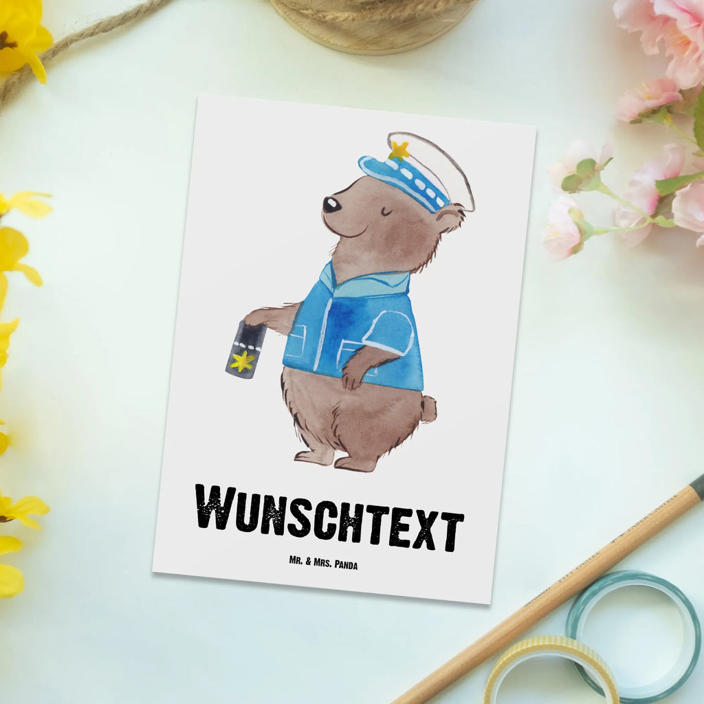 Personalisierte Postkarte Polizist mit Herz Postkarte mit Namen, Postkarte bedrucken, Postkarte mit Wunschtext, Postkarte personalisierbar, Geschenkkarte mit Namen, Grußkarte mit Namen, Karte mit Namen, Einladung mit Namen, Ansichtskarte mit Namen, Geschenkkarte mit Wunschtext, Grußkarte mit Wunschtext, Karte mit Wunschtext, Einladung mit Wunschtext, Ansichtskarte mit Wunschtext, Beruf, Ausbildung, Jubiläum, Abschied, Rente, Kollege, Kollegin, Geschenk, Schenken, Arbeitskollege, Mitarbeiter, Firma, Danke, Dankeschön, Polizist, Polizeibeamter, Wachmann, Cop, Polizei, Studium