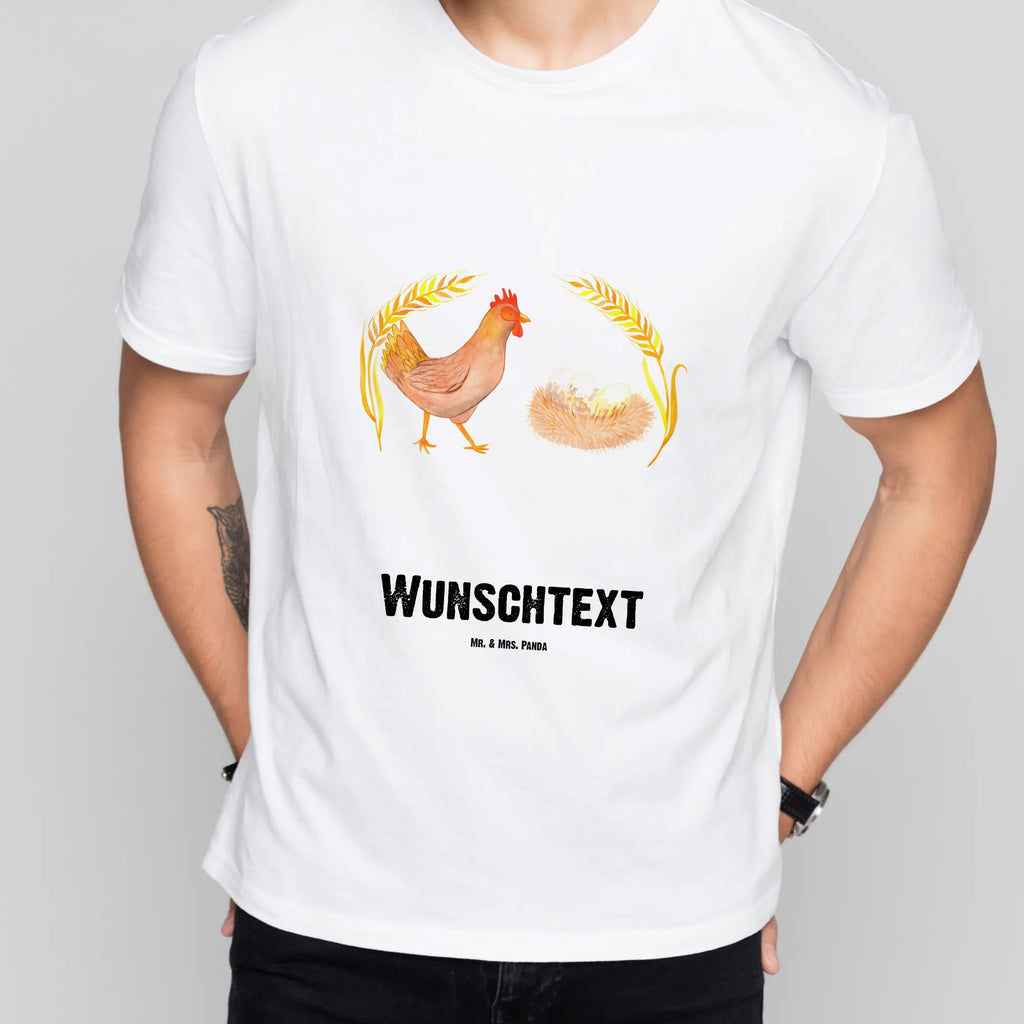 Personalisiertes T-Shirt Huhn stolz T-Shirt Personalisiert, T-Shirt mit Namen, T-Shirt mit Aufruck, Männer, Frauen, Wunschtext, Bedrucken, Bauernhof, Hoftiere, Landwirt, Landwirtin, Hahn, Henne, Hühner, Eier, Hof, Landleben, Motivation, Geburt, Magie, Spruch, Schwangerschaft