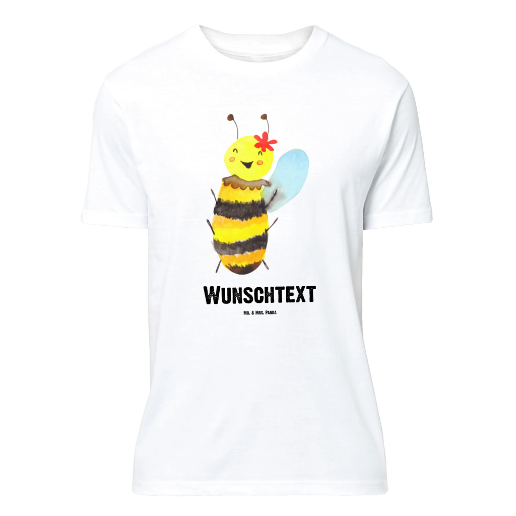 Personalisiertes T-Shirt Biene Happy T-Shirt Personalisiert, T-Shirt mit Namen, T-Shirt mit Aufruck, Männer, Frauen, Wunschtext, Bedrucken, Biene, Wespe, Hummel