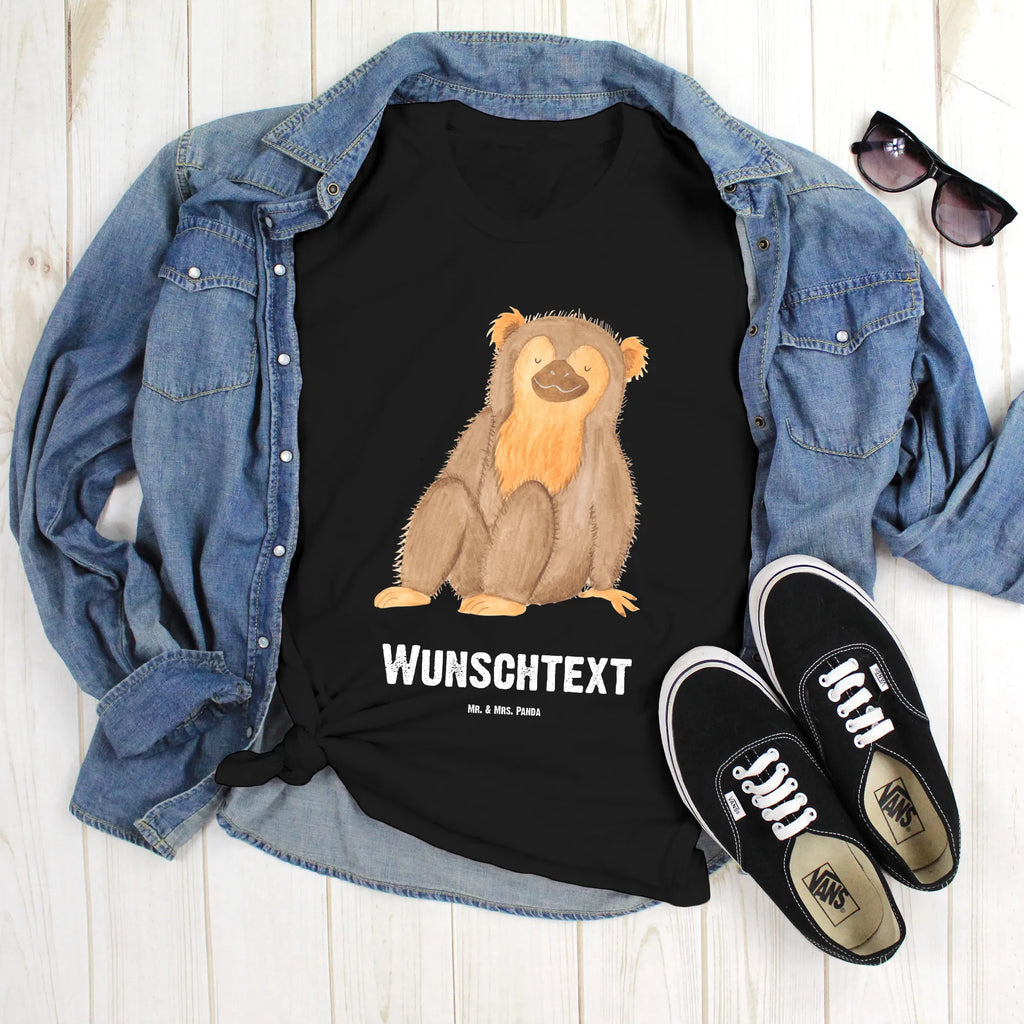 Personalisiertes T-Shirt Affe T-Shirt Personalisiert, T-Shirt mit Namen, T-Shirt mit Aufruck, Männer, Frauen, Wunschtext, Bedrucken, Afrika, Wildtiere, Affe, Äffchen, Affen, Selbstliebe, Respekt, Motivation, Selbstachtung, Liebe, Selbstbewusstsein, Selfcare