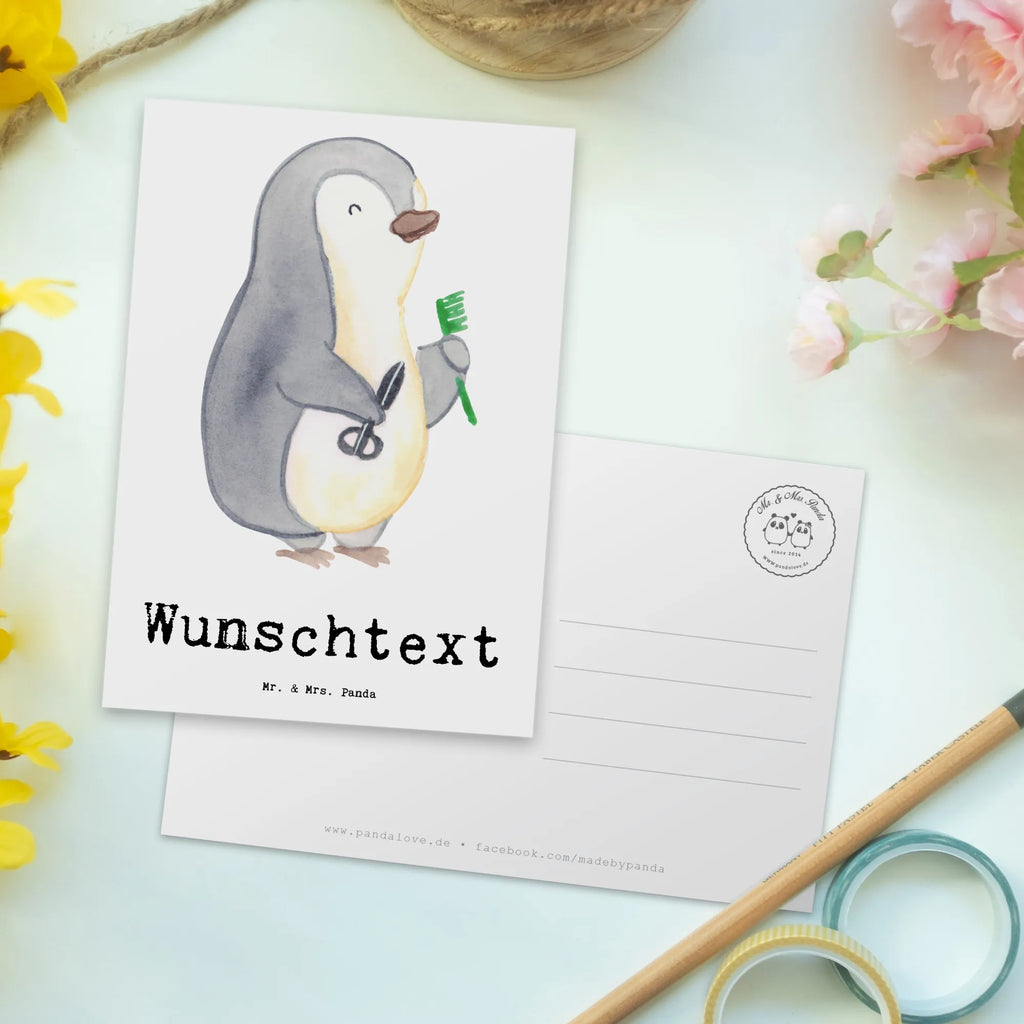 Personalisierte Postkarte Hairstylist Herz Postkarte mit Namen, Postkarte bedrucken, Postkarte mit Wunschtext, Postkarte personalisierbar, Geschenkkarte mit Namen, Grußkarte mit Namen, Karte mit Namen, Einladung mit Namen, Ansichtskarte mit Namen, Geschenkkarte mit Wunschtext, Grußkarte mit Wunschtext, Karte mit Wunschtext, Einladung mit Wunschtext, Ansichtskarte mit Wunschtext, Beruf, Ausbildung, Jubiläum, Abschied, Rente, Kollege, Kollegin, Geschenk, Schenken, Arbeitskollege, Mitarbeiter, Firma, Danke, Dankeschön, Frisör, Haarstylist, Hairstylist, Friseursalon, Barbier, Coiffeur, Eröffnung Friseur