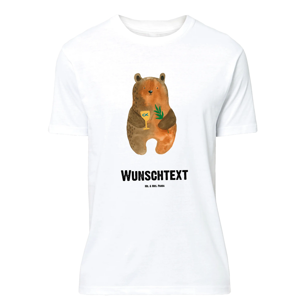 Personalisiertes T-Shirt Konfirmation-Bär T-Shirt Personalisiert, T-Shirt mit Namen, T-Shirt mit Aufruck, Männer, Frauen, Wunschtext, Bedrucken, Bär, Teddy, Teddybär, Konfirmation, Kirche, evangelisch, Gottesdienst