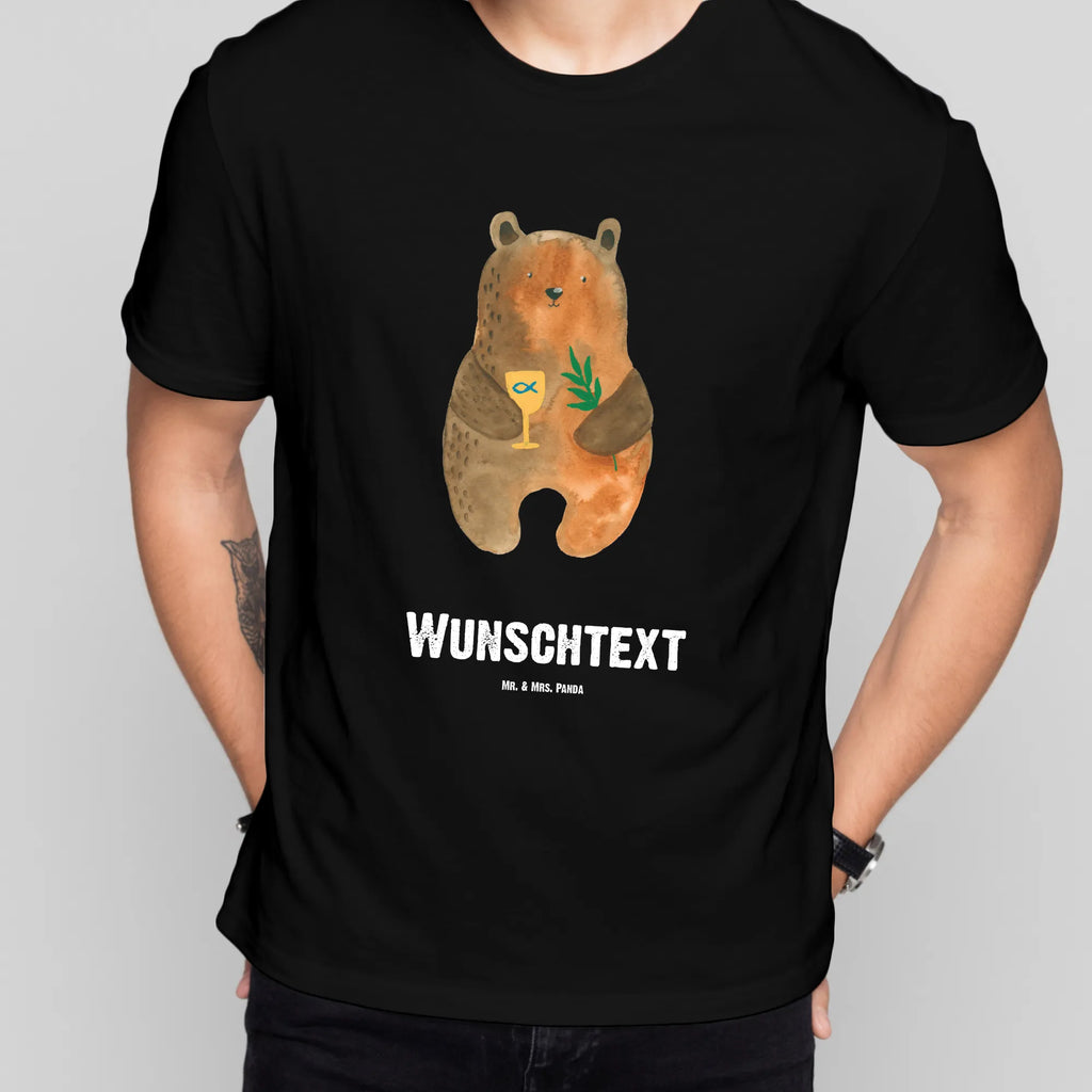 Personalisiertes T-Shirt Konfirmation-Bär T-Shirt Personalisiert, T-Shirt mit Namen, T-Shirt mit Aufruck, Männer, Frauen, Wunschtext, Bedrucken, Bär, Teddy, Teddybär, Konfirmation, Kirche, evangelisch, Gottesdienst