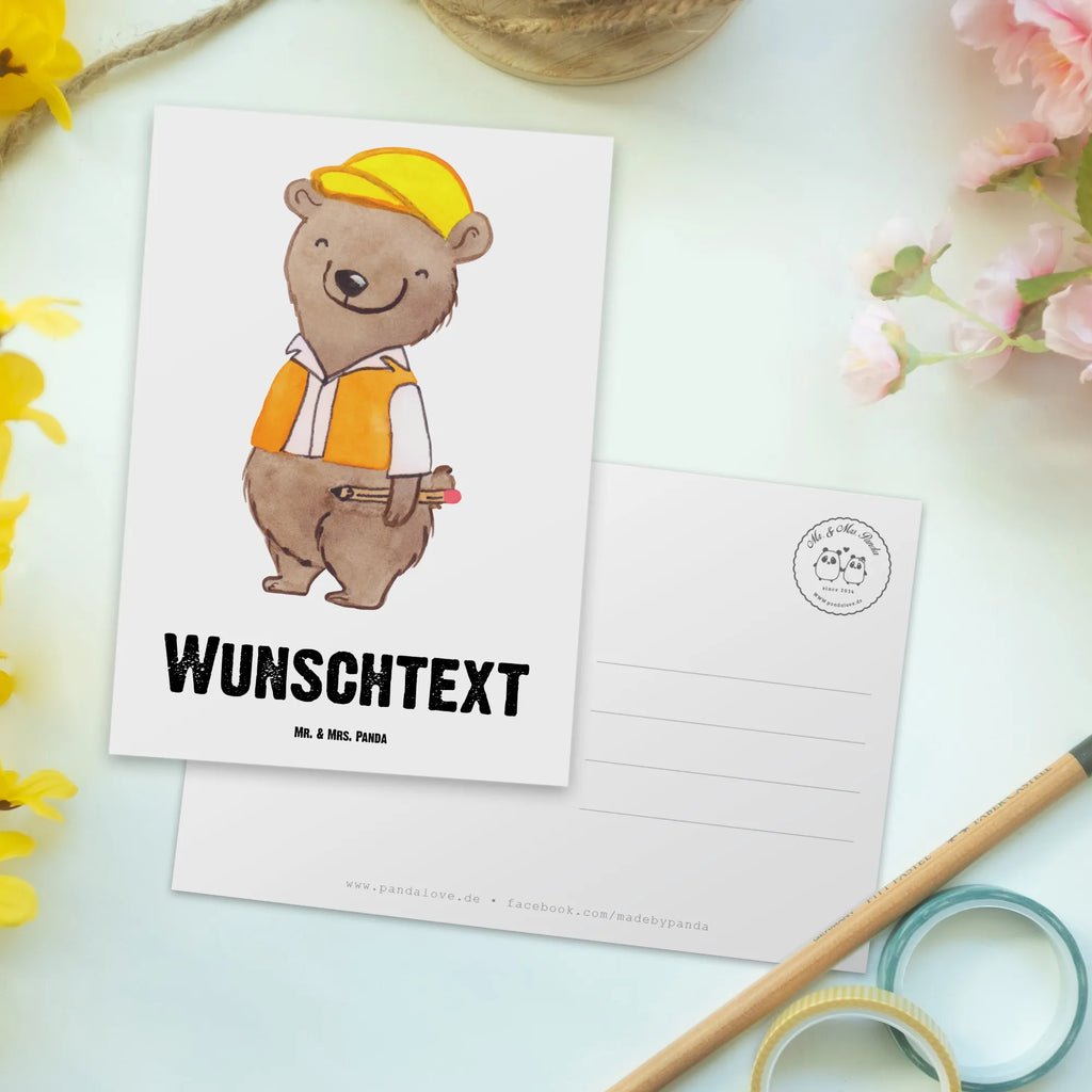 Personalisierte Postkarte Bauingenieur Herz Postkarte mit Namen, Postkarte bedrucken, Postkarte mit Wunschtext, Postkarte personalisierbar, Geschenkkarte mit Namen, Grußkarte mit Namen, Karte mit Namen, Einladung mit Namen, Ansichtskarte mit Namen, Geschenkkarte mit Wunschtext, Grußkarte mit Wunschtext, Karte mit Wunschtext, Einladung mit Wunschtext, Ansichtskarte mit Wunschtext, Beruf, Ausbildung, Jubiläum, Abschied, Rente, Kollege, Kollegin, Geschenk, Schenken, Arbeitskollege, Mitarbeiter, Firma, Danke, Dankeschön, Bauingenieur, Statiker, Ingeniuer, Baustelle, Studium