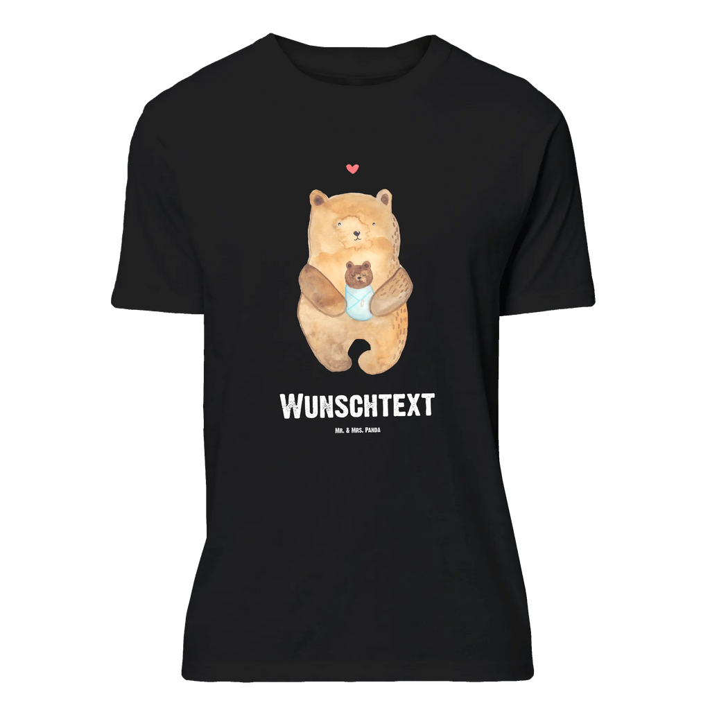 Personalisiertes T-Shirt Bär mit Baby T-Shirt Personalisiert, T-Shirt mit Namen, T-Shirt mit Aufruck, Männer, Frauen, Wunschtext, Bedrucken, Bär, Teddy, Teddybär, Eltern, Mutter, Baby, Taufe, Geburt, Nichte, Neffe, Enkel, Enkelin, Täufling, Geburtstag, Glückwunsch