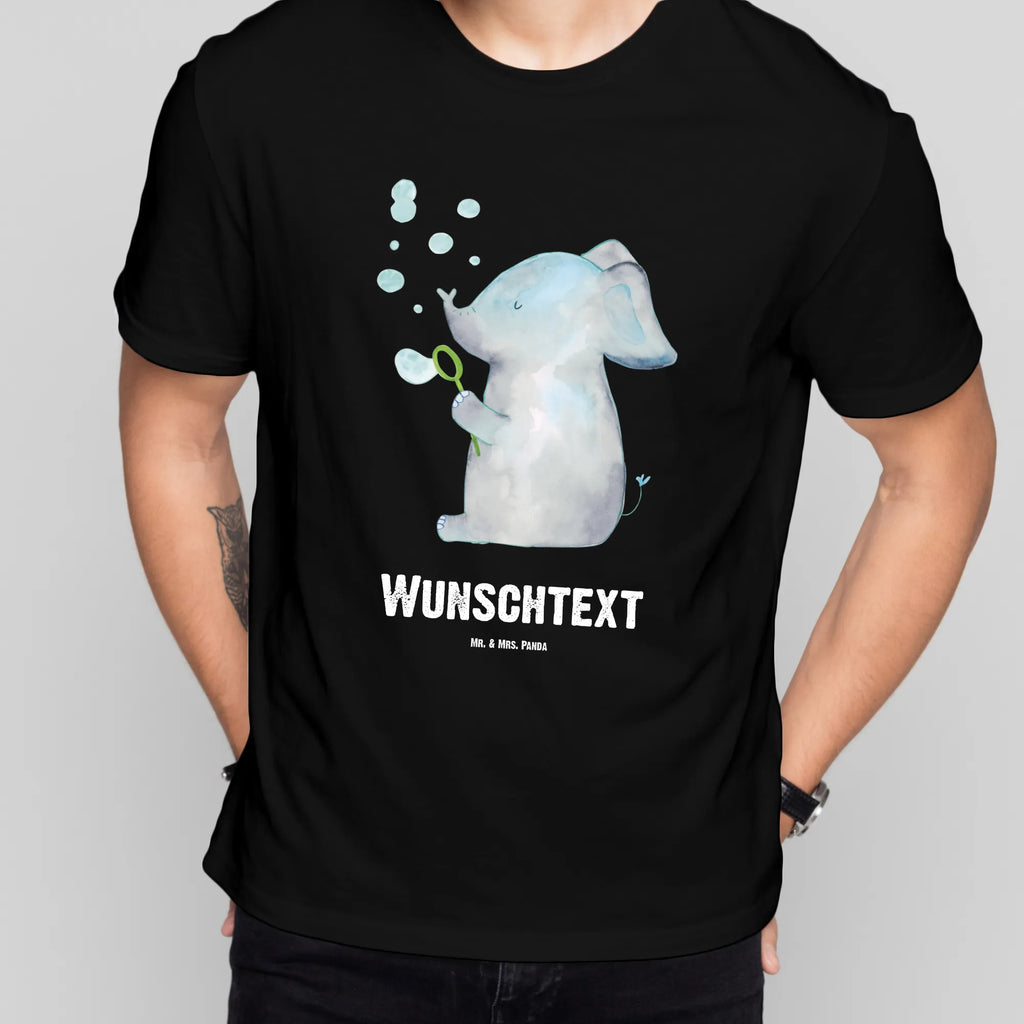 Personalisiertes T-Shirt Elefant Seifenblasen T-Shirt Personalisiert, T-Shirt mit Namen, T-Shirt mit Aufruck, Männer, Frauen, Wunschtext, Bedrucken, Tiermotive, Gute Laune, lustige Sprüche, Tiere, Elefant, Elefanten, Dickhäuter, Rüsseltier, Seifenblasen, Liebe, Heimat, Gefühl. Daheim, Liebesbeweis, Liebesspruch