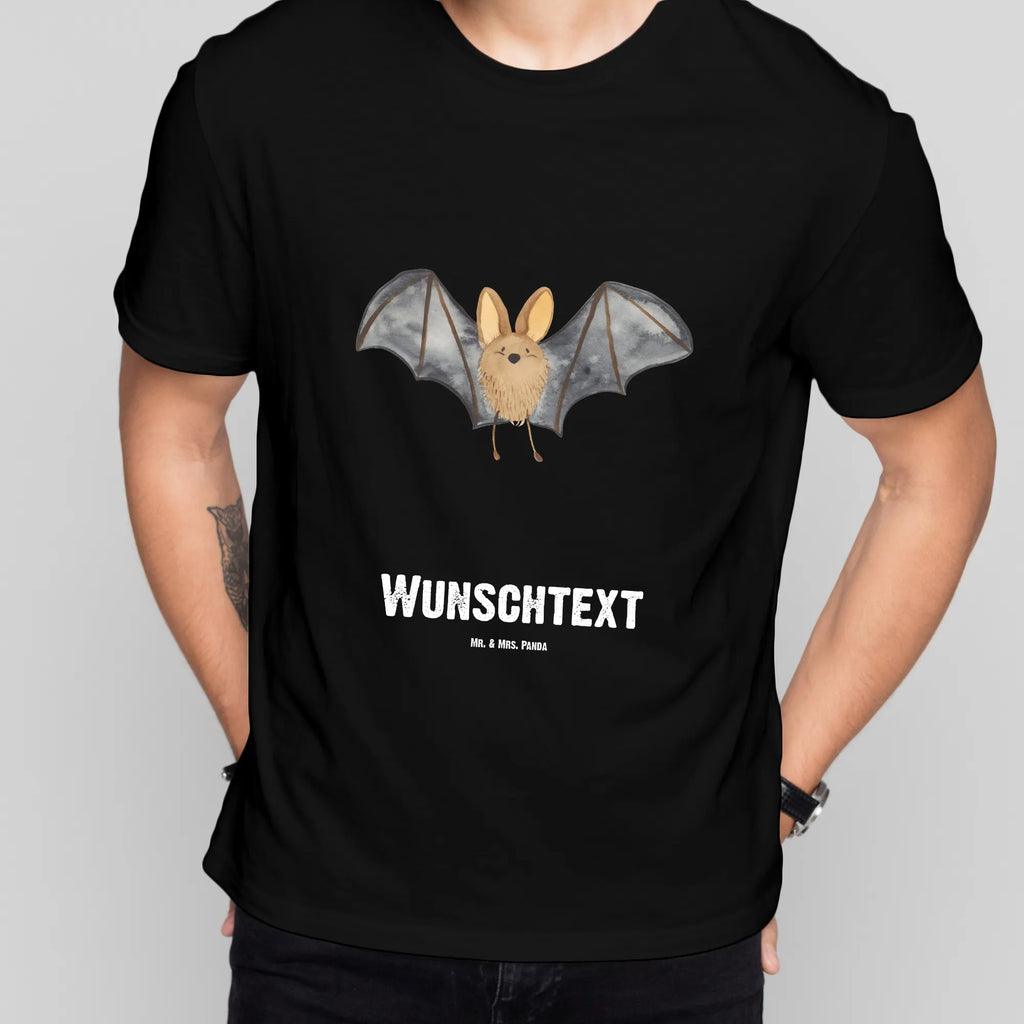 Personalisiertes T-Shirt Fledermaus Flügel T-Shirt Personalisiert, T-Shirt mit Namen, T-Shirt mit Aufruck, Männer, Frauen, Wunschtext, Bedrucken, Tiermotive, Gute Laune, lustige Sprüche, Tiere