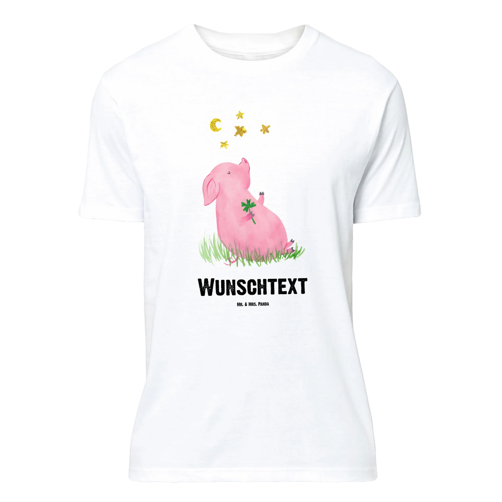 Personalisiertes T-Shirt Glücksschwein T-Shirt Personalisiert, T-Shirt mit Namen, T-Shirt mit Aufruck, Männer, Frauen, Wunschtext, Bedrucken, Tiermotive, Gute Laune, lustige Sprüche, Tiere, Glücksschwein. Glück, Schwein, Schweinchen, Sterne, Sernchen, Ziele, Träume, Motivation, Glücksbringer