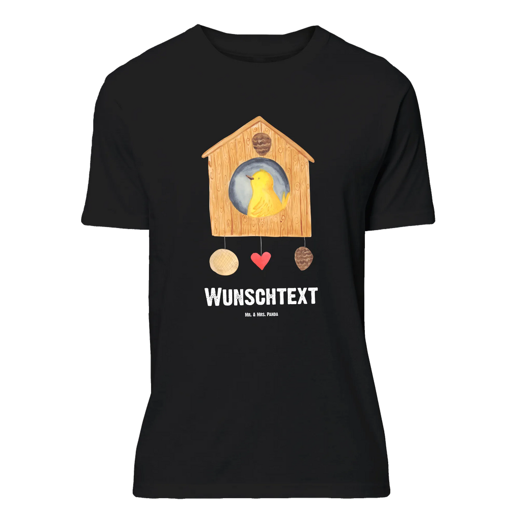 Personalisiertes T-Shirt Vogelhaus T-Shirt Personalisiert, T-Shirt mit Namen, T-Shirt mit Aufruck, Männer, Frauen, Wunschtext, Bedrucken, Tiermotive, Gute Laune, lustige Sprüche, Tiere, Vogel, Vögel, Vogelhaus, Vogelhäuschen, Home sweet home, Zuhause, Nest, Eigenheim, Familie, Wohnung, Haus, unser Haus, Lieblingsort, Castle