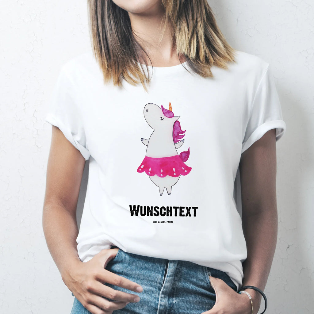 Personalisiertes T-Shirt Einhorn Ballerina T-Shirt Personalisiert, T-Shirt mit Namen, T-Shirt mit Aufruck, Männer, Frauen, Wunschtext, Bedrucken, Einhorn, Einhörner, Einhorn Deko, Unicorn, Tanzen, Ballerina, Party, Wohnung, Spaß, Feiern, Geburtstag, Tänzerin, Lebenslust, Lebensfreude