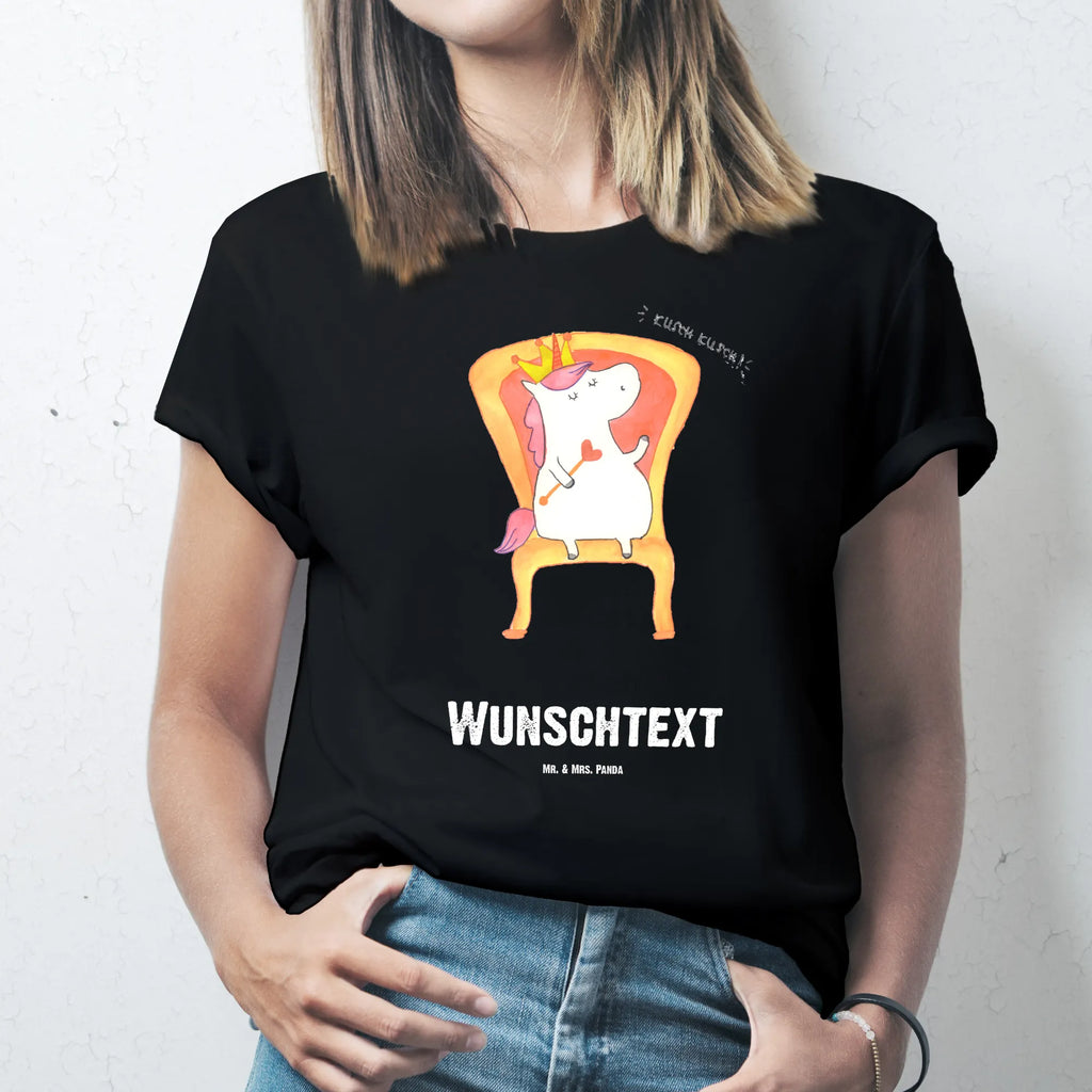 Personalisiertes T-Shirt Einhorn König T-Shirt Personalisiert, T-Shirt mit Namen, T-Shirt mit Aufruck, Männer, Frauen, Wunschtext, Bedrucken, Einhorn, Einhörner, Einhorn Deko, Unicorn, König, Präsident, Bundeskanzler, Herrscher, Kaiser, Prinzessin, Krone