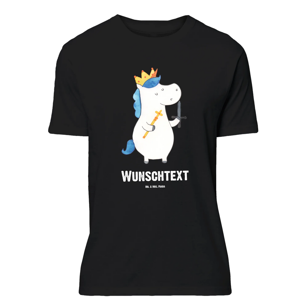 Personalisiertes T-Shirt Einhorn König mit Schwert T-Shirt Personalisiert, T-Shirt mit Namen, T-Shirt mit Aufruck, Männer, Frauen, Wunschtext, Bedrucken, Einhorn, Einhörner, Einhorn Deko, Pegasus, Unicorn, König, Ritter, Mittelalter