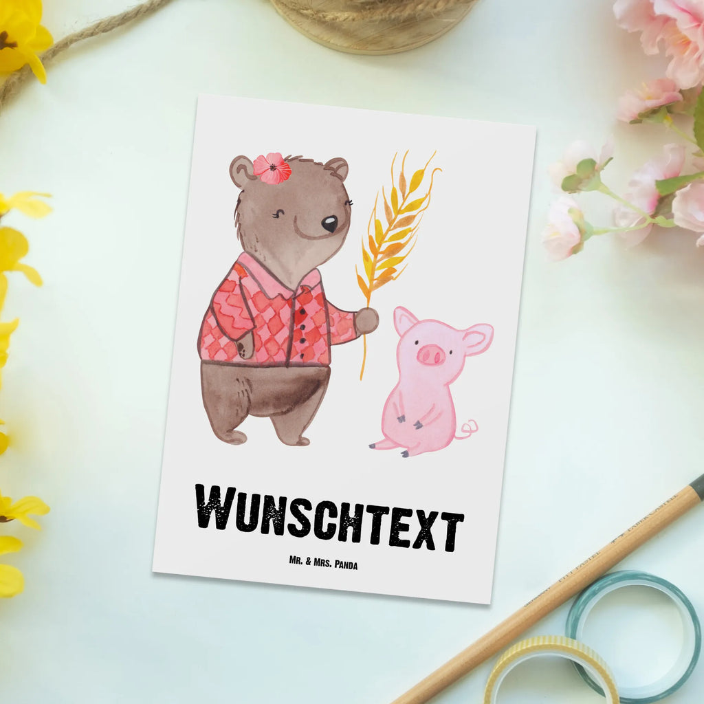 Personalisierte Postkarte Landwirtin Herz Postkarte mit Namen, Postkarte bedrucken, Postkarte mit Wunschtext, Postkarte personalisierbar, Geschenkkarte mit Namen, Grußkarte mit Namen, Karte mit Namen, Einladung mit Namen, Ansichtskarte mit Namen, Geschenkkarte mit Wunschtext, Grußkarte mit Wunschtext, Karte mit Wunschtext, Einladung mit Wunschtext, Ansichtskarte mit Wunschtext, Beruf, Ausbildung, Jubiläum, Abschied, Rente, Kollege, Kollegin, Geschenk, Schenken, Arbeitskollege, Mitarbeiter, Firma, Danke, Dankeschön, Landwirtin, Bäuerin, Tierwirtin, Agronomin, Farmerin, Bauernhof