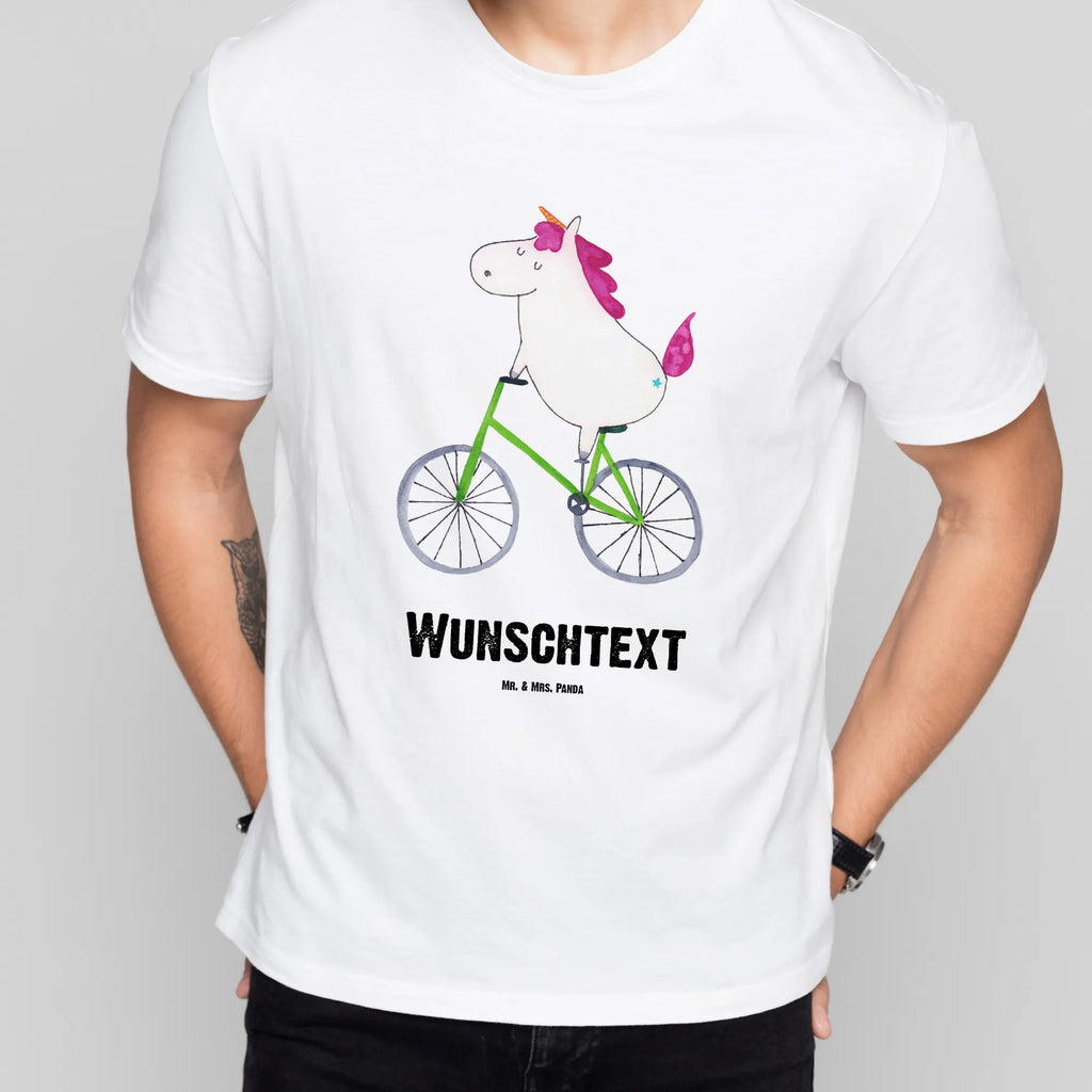 Personalisiertes T-Shirt Einhorn Radfahrer T-Shirt Personalisiert, T-Shirt mit Namen, T-Shirt mit Aufruck, Männer, Frauen, Wunschtext, Bedrucken, Einhorn, Einhörner, Einhorn Deko, Pegasus, Unicorn, Radfahren, Radfahrer, Rad, Bike, Feenstaub, Konfetti, Luxusproblem, Kummer, Liebeskummer