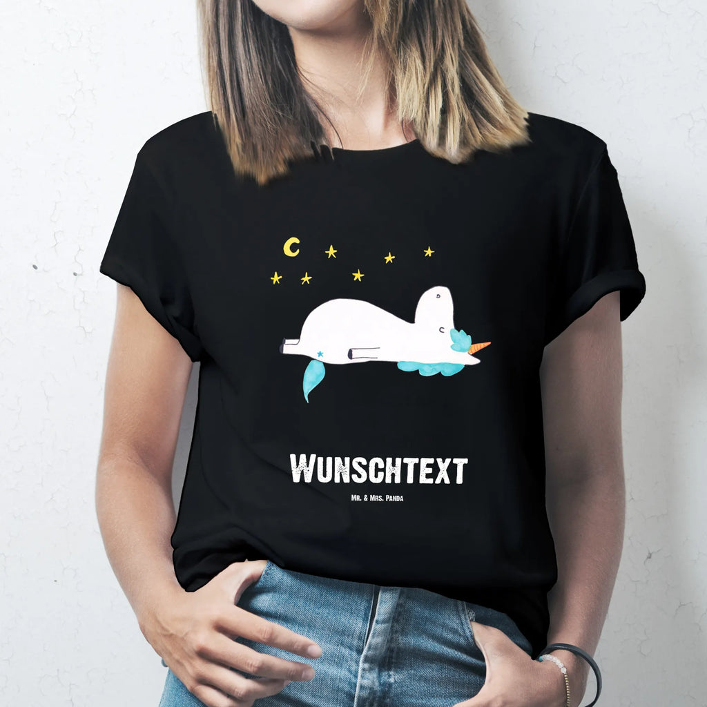 Personalisiertes T-Shirt Einhorn Sternenhimmel T-Shirt Personalisiert, T-Shirt mit Namen, T-Shirt mit Aufruck, Männer, Frauen, Wunschtext, Bedrucken, Einhorn, Einhörner, Einhorn Deko, Unicorn, Sterne, Dachschaden, Verrückt, Sternenhimmel