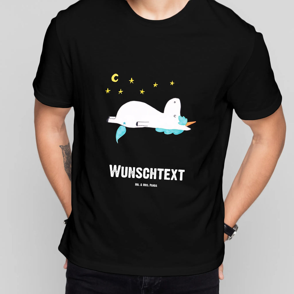 Personalisiertes T-Shirt Einhorn Sternenhimmel T-Shirt Personalisiert, T-Shirt mit Namen, T-Shirt mit Aufruck, Männer, Frauen, Wunschtext, Bedrucken, Einhorn, Einhörner, Einhorn Deko, Unicorn, Sterne, Dachschaden, Verrückt, Sternenhimmel